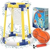 AOLUXLM Pool Basketballkorb. Pool Spielzeug Kinder Erwachsene, Wasserspiel Set Basketball Hoop Floating Kinderspielzeug für Pool im Sommer