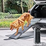 CO-Z Hunderampe Auto klappbar 170cm Leichteres EIN- und Aussteigen für kleine und große Hunde bis 90kg Hundetreppe mit Rutschfester Oberfläche für alle Fahrzeuge nutzbar