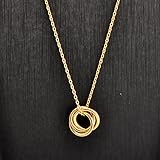 Gemischte Multi-Ring-Halskette-Kreis Anhänger Schlangeblatt Kette Chocker Frauen