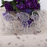 YDuupxe Transparentes Silikon-Stempel-Set für Kartengestaltung, Scrapbooking, Journaling, Acrylblock, Kreative Projekte