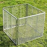 Komposter Metallkomposter 80x80x70cm Streckmetall Gartenkomposter Kompostbehälter Silber