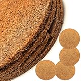 Akuoly Kokos-Mulchscheibe für Winterschutz Frostschutz und Kälteschutz, 30cm Durchmesser Verdickte Runde Kokosmatte Pflanzenschutz, 4pcs