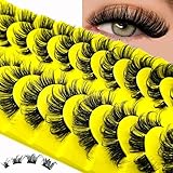 80 Pcs Wimpern Einzeln Cluster, DIY Einzelne Wimpernverlängerung Extensions, Wimpernbüschel Cluster-Wimpern Individuelle Falsche Wimpern für Einzelne Wimpern zu Hause(D-curl,10-18mm Mix-YH16)