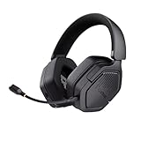 Trust GXT 1493 Ravox Gaming Headset Wireless Bluetooth + 2.4 GHz für PS5 PS4 Switch PC Xbox Mobile, 50mm Treiber, 70H Akkulaufzeit, Over-Ear Kopfhörer Kabellos Bluetooth mit Mikrofon, Schwarz
