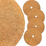 Akuoly Kokosmatten Winterschutz für Pflanzen 40cm Kokos-Mulchscheibe für Topfpflanzen Pflanzenschutz Kälteschutz, 4 Stück