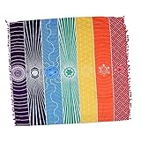 ULTECHNOVO 1 Stück Regenbogen Strandtuch Strand Pooltuch Strand Dicke Stranddecke Hot Yoga Handtuch Übergroßes Strandtuch Kühlende Handtücher Schwimmtücher Picknicktuch Sand Bunt