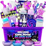 Original Stationery Galaxy Slime Kit mit Glow in The Dark Kleber und Sternen- Glitter & Galactic ! DIY Galaxie-Schleim Set um im Dunkeln Leuchtendem Galaktischen Schleim Machen