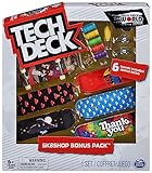 Tech Deck Sk8Shop Bonus Pack - Fingerboard-Set mit 6 authentischen Boards und Zubehör - Jubiläumssets 25 Jahre (Zufallsauswahl - Sortierung mit verschiedenen Produkten)