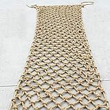 Dekoratives Seilnetz für Drinnen oder Draußen, Sicherheit Schutzhanfseil Net - Kinderbalkongeländer Geländer Baby Treppe Schutznetz Indoor-Spielplatz Fracht Anhänger (Größe: 6 Mm Seil, 10 cm-Loch)