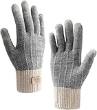 Homealexa Winterhandschuhe Touchscreen Handschuhe Strick Fingerhandschuhe Sport Warm und Winddicht Winterhandschuhe für Skifahren Radfahren und SMS, Geeinget für Damen und Herren