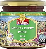 TRULY INDIAN Currypaste Madras Mild – Leichte Würzpaste für individuelle, schnelle Gerichte – Authentisch indisch kochen – 6 x 200 g