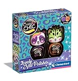 Clementoni - Crazy Chic-Lovely Nail Polishes: Panda und Tiger-Set, 2 bunt, Nagellack für Mädchen 6 Jahre, Nageldekoration, ungiftig, auf Wasserbasis, entfernbar ohne Aceton, mehrfarbig, 18796