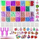 10647+ Loom Bands Nachfüllset in 28 Farben, Yowamho Armbandherstellungs-Set für Kinder, Weben, DIY, Basteln, Geschenk mit einzigartigem Zubehör für Kinder, Jungen und Mädchen