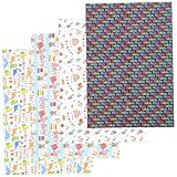 OATIPHO 4 Blätter Alles zum Geburtstag Wickelpapier Einladung Gruß groß Geburtstagspapier Geschenkpapier zum Geburtstag Geburtstagsverpackung Geschenkpapiere 80g beschichtetes Papier