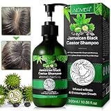 Valleylux Jamaikanisch Schwarz Rizinusöl Shampoo, Castor Oil Shampoo für Haarwachstum, Bio-Shampoo Gegen Haarausfall mit Biotin, Tiefenreinigung, Reparierendes und Befeuchten Frauen Männer, 300ml