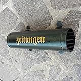 Naturholz-Schreinermeister Zeitungsrolle Grün/Dunkelgrün aus Metall mit Verschlussgitter Zeitungsrohr Zeitungsbox