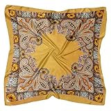 XIEXIESHER 1 Stück 90x90cm Seidentuch Quadratisches Damen-Kopftuch aus Polyester, Satin Haartuch Halstuch Schal für Halstuch Haarschmuck Bandanas, Elegant Quadratische Sch