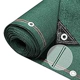 VOUNOT® Zaunblende 1.8×10m, Sichtschutz Zaun 230 g/m² HDPE Schattiernetz, Windschutz UV-resistent Reißfest, 95% Beschattungsgrad, mit Löcher und Kabelbinder, Grün