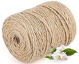 HAOXIZI 200m Juteschnur, 1mm Gartenschnur Jute, Jute-Schnur, Braun Juteschnur, Pflanzenbinder, Paketschnur, Juteband Kordelband, für Garten, Pflanzen, Basteln