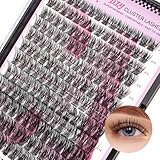 CALAILIS 168 Stück DIY Cluster Wimpern D Curl Individuelle Extensions - Wimpernverlängerung Volume Büschel für Zuhause (03,10-16MIX)