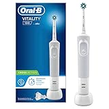 Oral-B Vitality 100 Elektrische Zahnbürste/Electric Toothbrush, 1 Putzprogamm, Timer, 1 CrossAction Aufsteckbürste, Geschenk Mann/Frau, weiß