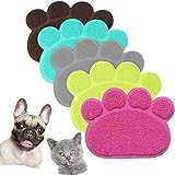 JOYJULY PVC Haustier Hund Katze Welpen Kätzchen Napf Futter Wasser Platzmatte Matte Matte Pfotenform