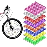 RobLuX 96 Stück Speichenreflektoren Set 8 Farben Speichenabdeckung für Fahrrad Reflektierende Speichenreflektor Fahrrad Rad Reflektoren Sichtbarkeit Fahrrad Reflektor für Fahrrad Dirt Bike Motorrad