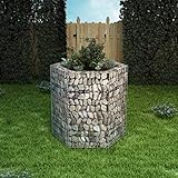 Sechseckiges Gabionen-Hochbeet, Übertopf Keramik Hochbeet Mit Deckel Blumentopf Klein Korb Klein Geeignet für Draußen Entrance Area Plants Innen 100×90×100 cm