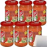 Gut&Günstig Pesto Rosso cremig mit italienischem Hartkäse 6er Pack (6x190g Glas) + usy Block