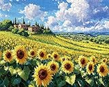 Puzzle 4000 Teile Erwachsene Zuhause 87.5x141.5cm Puzzles für Erwachsene Lernspiel Herausforderungsspielzeug 4000 Teilige Puzzlematte Gelb, Sonnenblume Puzzlematte, Geschenk L-0