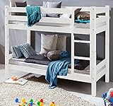 Weiss Kinderbett Etagenbett Massiv Hochbett Spielbett Stockbett 90x200 cm Matratzen geeignet