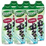 Teisseire Getränke-Sirup Cassis/Schwarze Johannisbeer 600ml - Sirup der genauso schmeckt wie die Frucht (6er Pack)