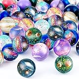 Onikiz Flummies für Kinder, 50 Stück Flummi Planeten Kindergeburstag Geschenk Schultüte Füllung für Mädchen Jungen,Gummibälle Spielzeug Partygeschenke Adventskalender füllung Kinder 3 4 5 6 7 8+jahre