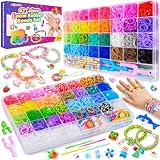 CGBOOM 5000+ Loom Bänder Set, 62 Farben Gummibänder für Armbänder mit Mehr Zubehör, Geschenk Mädchen 5 6 7 8 9 10 Jahre, Geschenk Weihnachten, Geburtstagsgeschenk Bastelset Kinder