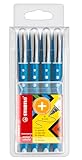 Tintenroller - STABILO worker+ colorful - medium - 4er Pack - blau