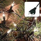 hellum Innen Lichterkette Weihnachtsbaum mit 20 Warmweiß Lichter. Weihnachtsdeko modern grünes Kabel mit Stecker 2,85m. Deko Wohnzimmer, Tannenbaum Beleuchtung, Weihnachten Dekoration 832013