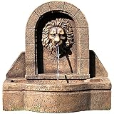 STILISTA Gartenbrunnen Modell „Leon“ mit Löwenkopf Springbrunnen 50 x 54 x 29 cm inkl. Pumpe