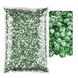 JCUIYyo Harz-Strasssteine mit silberfarbener Unterseite und flacher Rückseite, die nicht heiß befestigt werden, in einer großen Packung mit Glitzer, Dunkelgrün, 4 mm