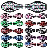 FunTomia Waveboard Original ABEC9 Kugellager inkl. Tasche (Verschiedene Farbdesigns) (Lila/Türkis)