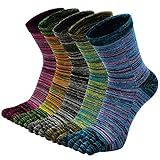 Zehensocken Herren Baumwolle Five Finger Socken, Winter Bunte Zehensocken Männer Socken mit Zehen für Sport Laufende, EU 39-44, 5 Paare