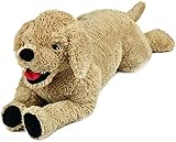 LotFancy Hund Kuscheltier Plüschtier groß 68cm, Stofftier Hund Golden Retriever, weich kuschelig Geschenk für Kinder Mädchen Freundin, Spielzeug für Hund Haustier