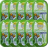 Bom Petisco Sardinen in Olivenöl 10x120 g - Premium-Qualität aus Portugal - reich an Omega-3