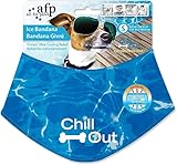 ALL FOR PAWS Kühlende Nackenwickel für Hunde, Ice Dog Bandanas, Hundekühlung Hundebandana, Chill Out Blaues Hundehalsband Hundehalsband Katzenhalsband, Nackenkühler, (S) Neck Girth 30-36 cm