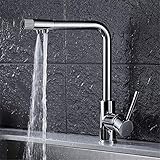 Chrom Küchenwasserfilter Wasserhahn – Reinigen Sie Trinkwasser mit Hakenarmatur für Küchenspüle – Hochwertiger Chrom-Wasserhahnfilter für sauberes und sicheres Leitungswasser
