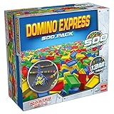Domino Express 500 Steine, Domino Spiel für Kinder ab 6 Jahren, Konstruktionsspielzeug mit 500 Dominosteinen