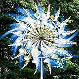 Wind Spinner im Freien, 3D Magie und einzigartige Garten Metall Windmühlen, 360° Dual Rotors kinetische Wind Spinner, Garten im Freien, Hof & Rasendekretierung