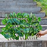Künstliche Hecke Efeu Sichtschutz, Balkon Sichtschutz Kunstpflanzen Sichtschutzfächer, Gartenabschirmung, erweiternder Spalierzaun Für Den Garten Balkon Wandgestaltung (dalvluo,1 pcs)