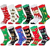 Belloxis Weihnachtssocken Herren Weihnachtsgeschenke für Manner Papa Geschenk Weihnachten Socken Herren 43-46 Lustige Bunt Witzige Socken