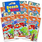 Transformers Partygeschenk-Set – Paket mit 6 Spielpackungen mit Malbüchern, Buntstiften, Aufklebern und Geschenktüten, Transformers Partyzubehör für Kinder