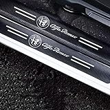 XIYUANFA 4 Stück Auto Einstiegsleisten Türschweller Aufkleber für Alfa Romeo Tonale ab 2022, Autotür Kantenschutz Carbon Fiber Anti-Scratch Exterior Accessories